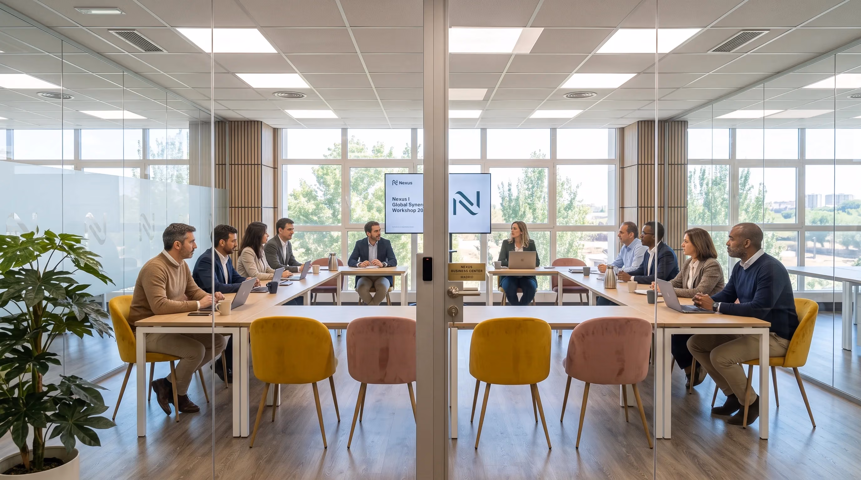 Espacio profesional listo para reuniones y presentaciones